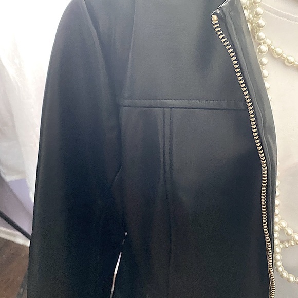 Zara Faux Leather Fitted Jacket - Picture 5 of 15
